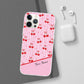 Personalized Cherry Blossom Dreams Flexi Case — Pink Retro Cherry iPhone® 7/8, 11, 12, 13, 14, 15, 16, 17, X/XS, SE, XR, Mini, Pro, Pro Max, Plus Cases.