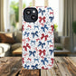 Patriotic Coquette Tough iPhone Magnetic Case, Stylish Gift for Her, Summer Celebrations, Cute Bow Design