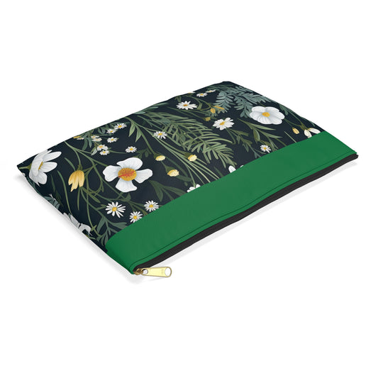 Daisy Delight Floral Print Accessory Pouch - Stylish Organizer for Everyday Use