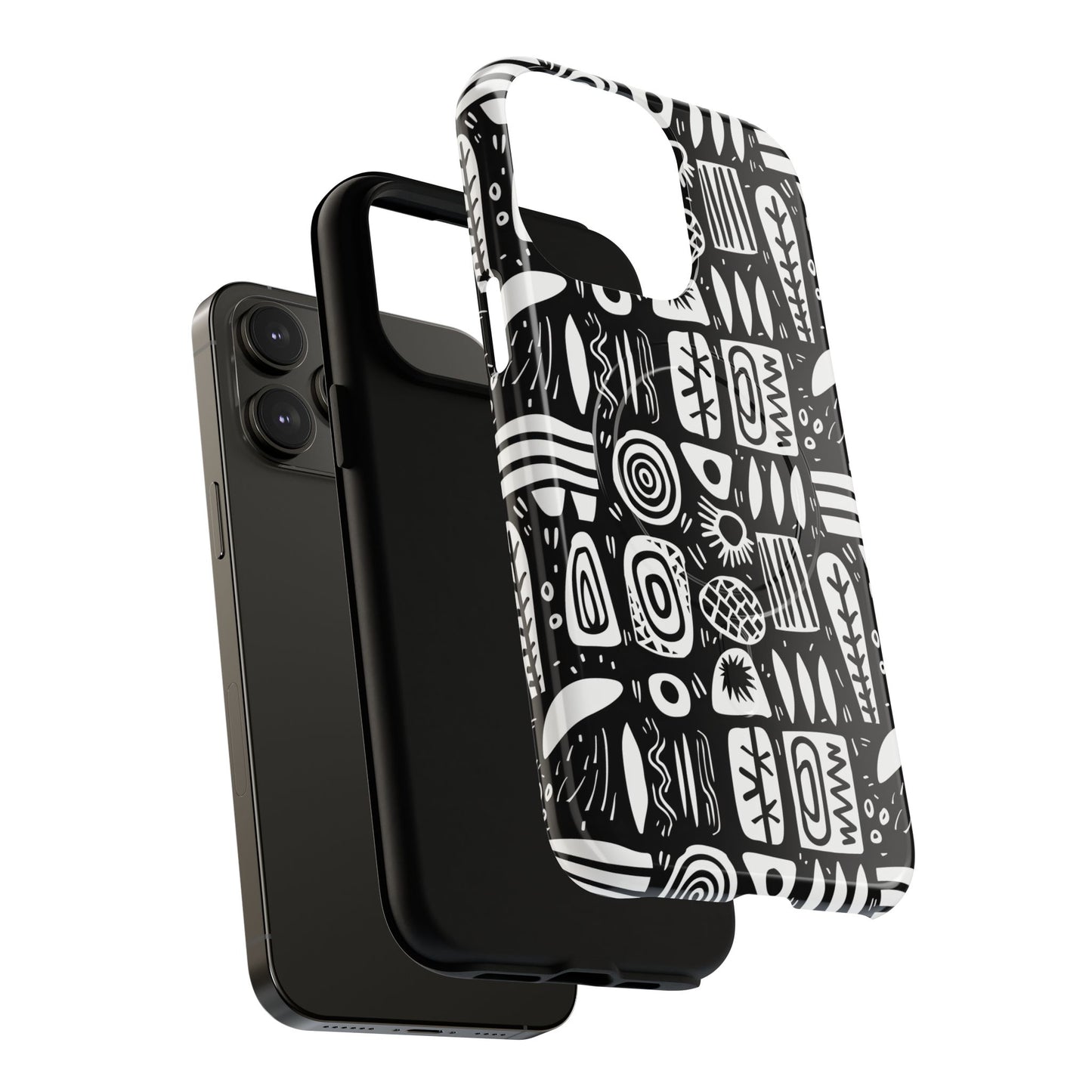 Modern Abstract Geometric Tough Magnetic Phone Case, Durable Phone Accessory, Gift for Him or Her, Artistic Design, Modern Decor