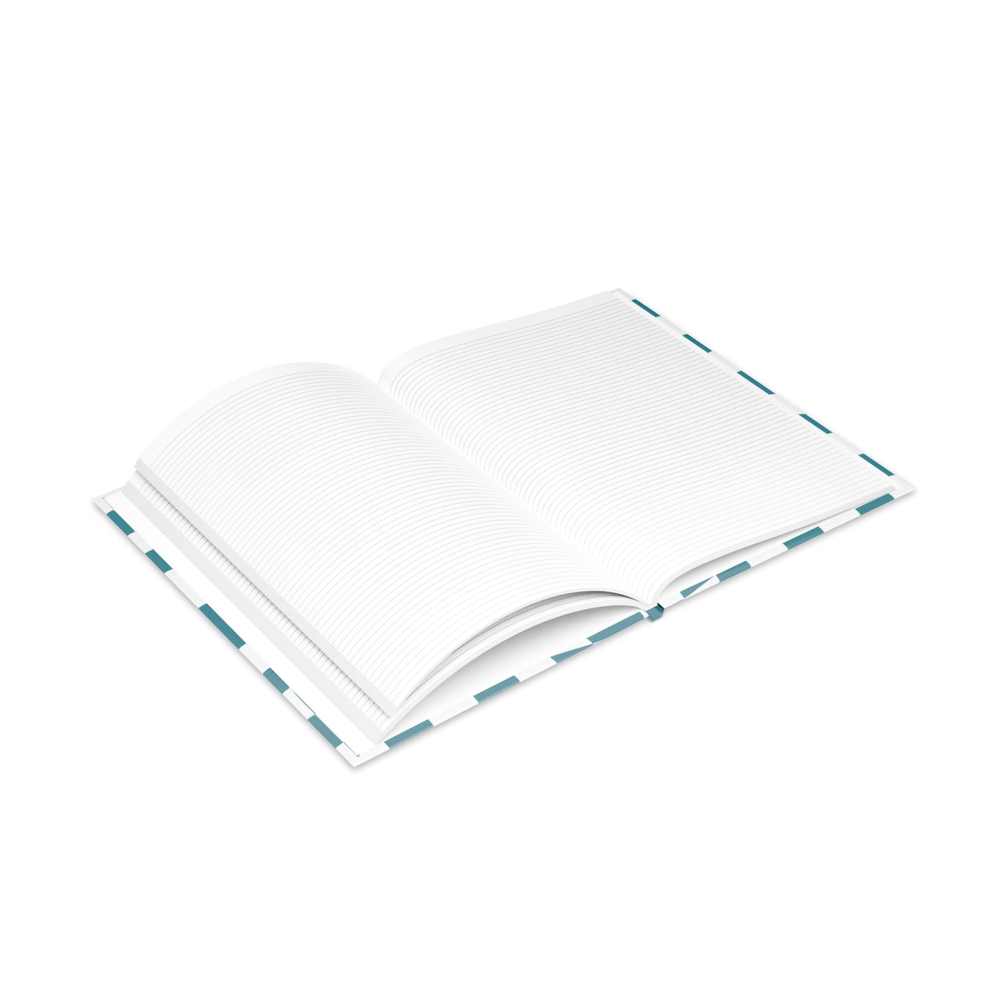 Teal Checkered Charm Hardcover Notebook with Puffy Covers (PY)