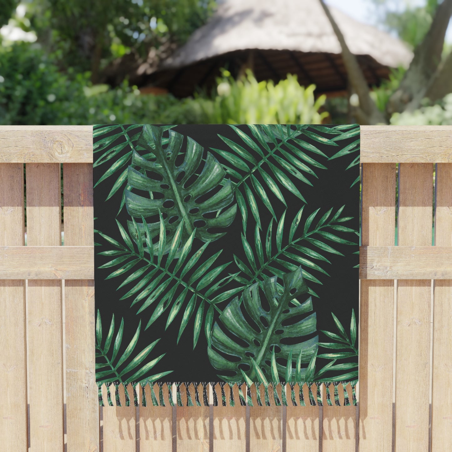 Tropical Boho Vibes Black Beach Cloth/Towel