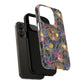 Chromatic Bloom Tough iPhone Magnetic Case, Tough iPhone Cover, Floral iPhone Accessory, Birthday Gift, Elegant Tech Decor, MagSafe Stained Glass Pattern.