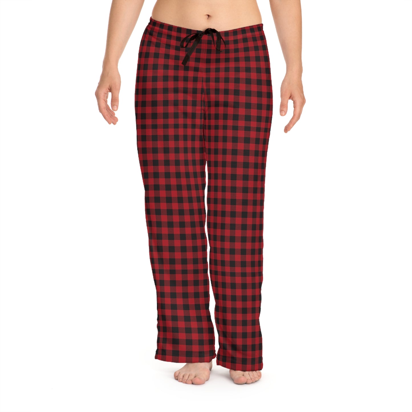 Red Plaid Perfection Women's Pajama Pants (AOP).