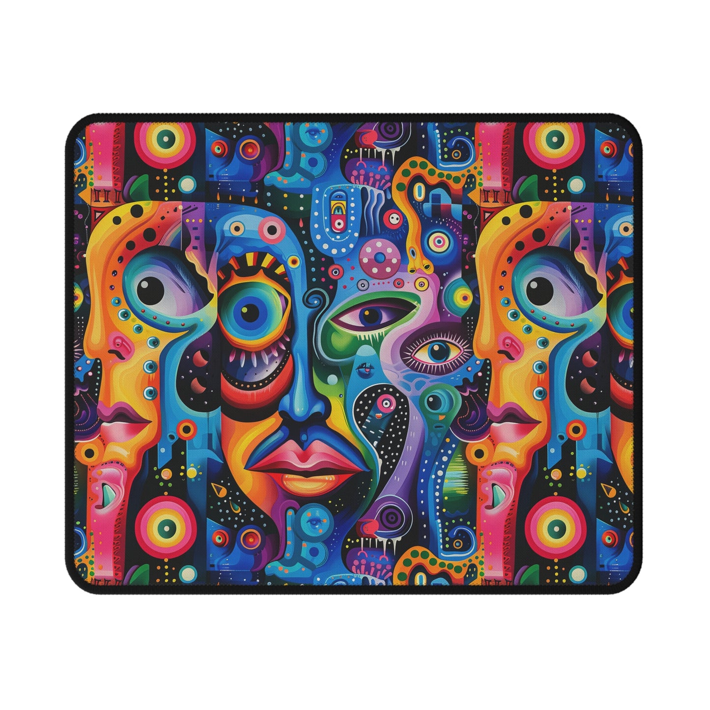 Psychedelic Visions Vibrant Abstract Gaming Mouse Pad - Non-Slip Design for Gamers