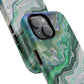Marbled Tough iPhone Case, Magnetic Protector, Stylish Tech Accessory, Durable iPhone Cover, Unique Gift Idea