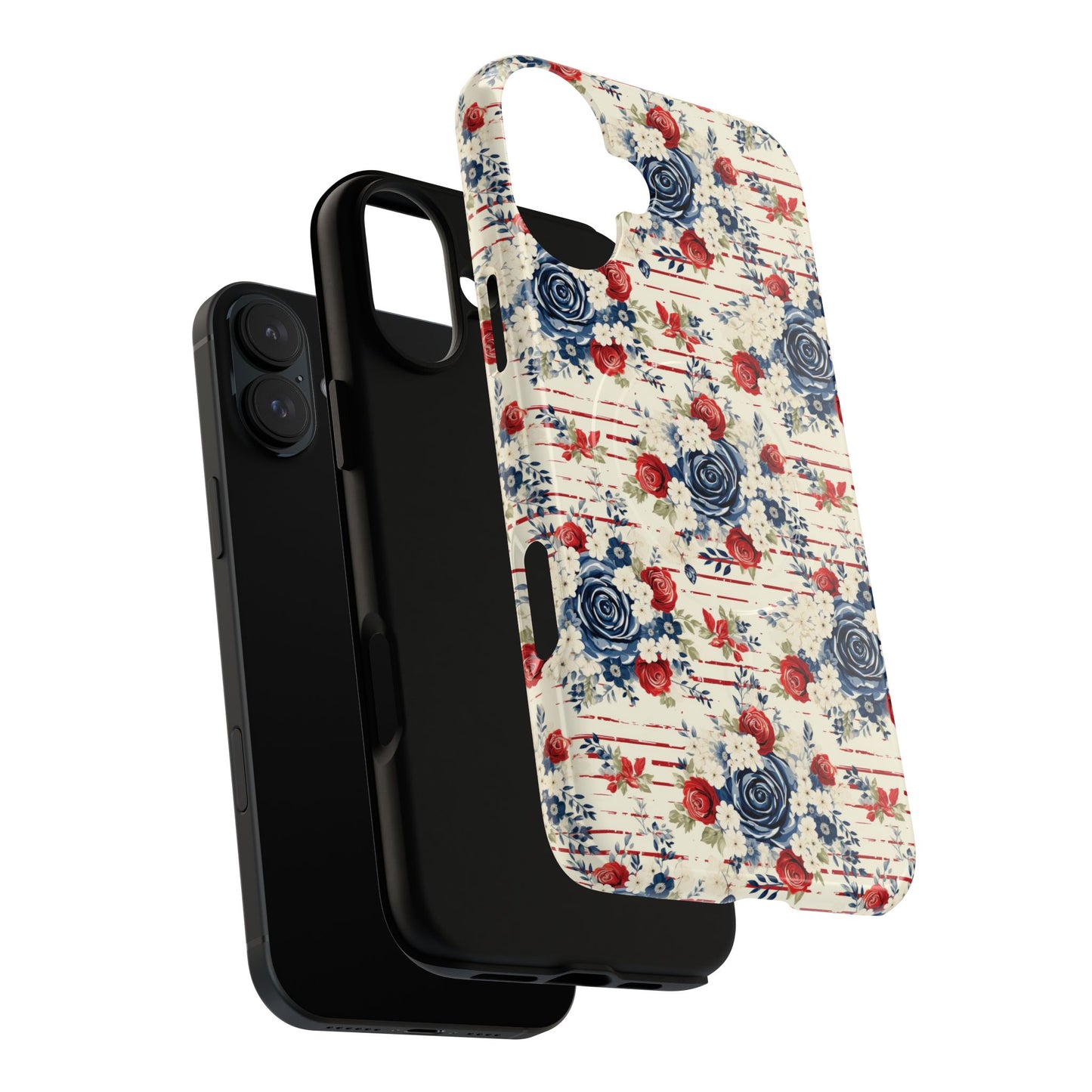 Rose & Glory Tough iPhone Magnetic Case, Vibrant Protective Cover, Stylish Gift for Her, Floral Design, iPhone Accessories, Anniversary Gift
