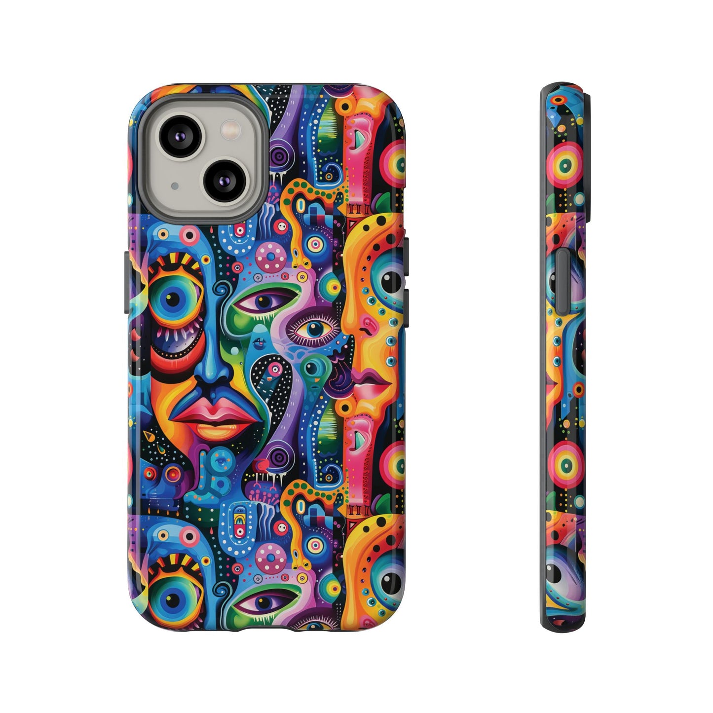 Psychedelic Visions Colorful Art iPhone Case - Tough Cases with Vibrant Abstract Design