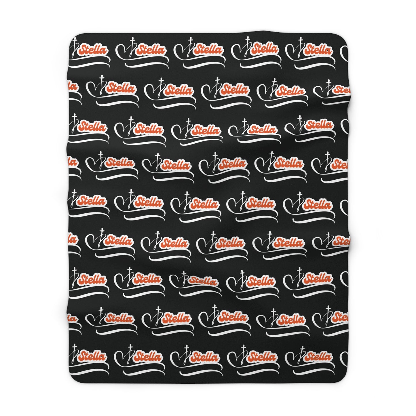 Personalized Name Sherpa Blanket — Cozy Fleece Throw with Script Logo, Christmas Gifts, Gifts for Her/Him.