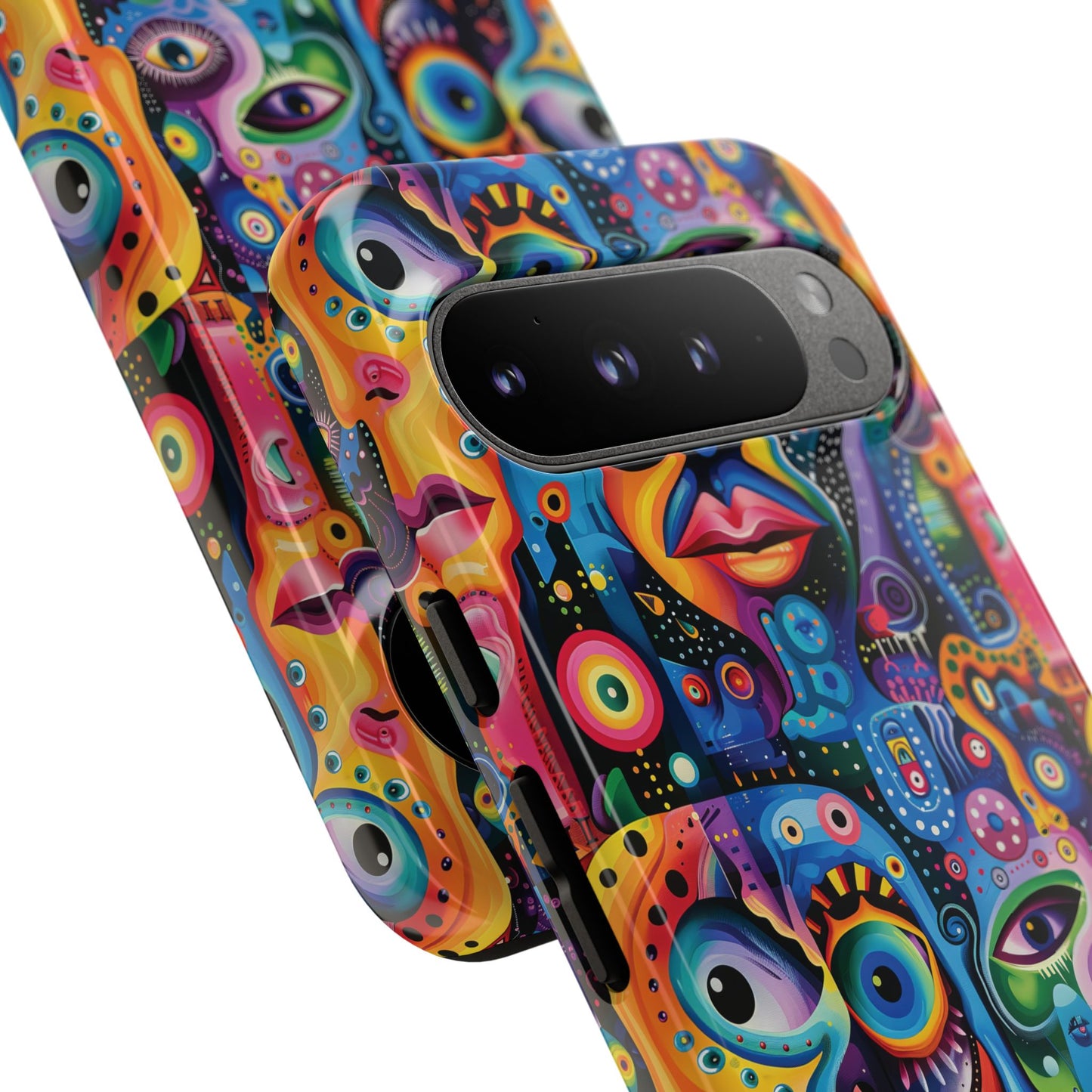 Psychedelic Visions Vibrant Samsung, iPhone and Google Pixel Phone Cases - Colorful Artistic Design