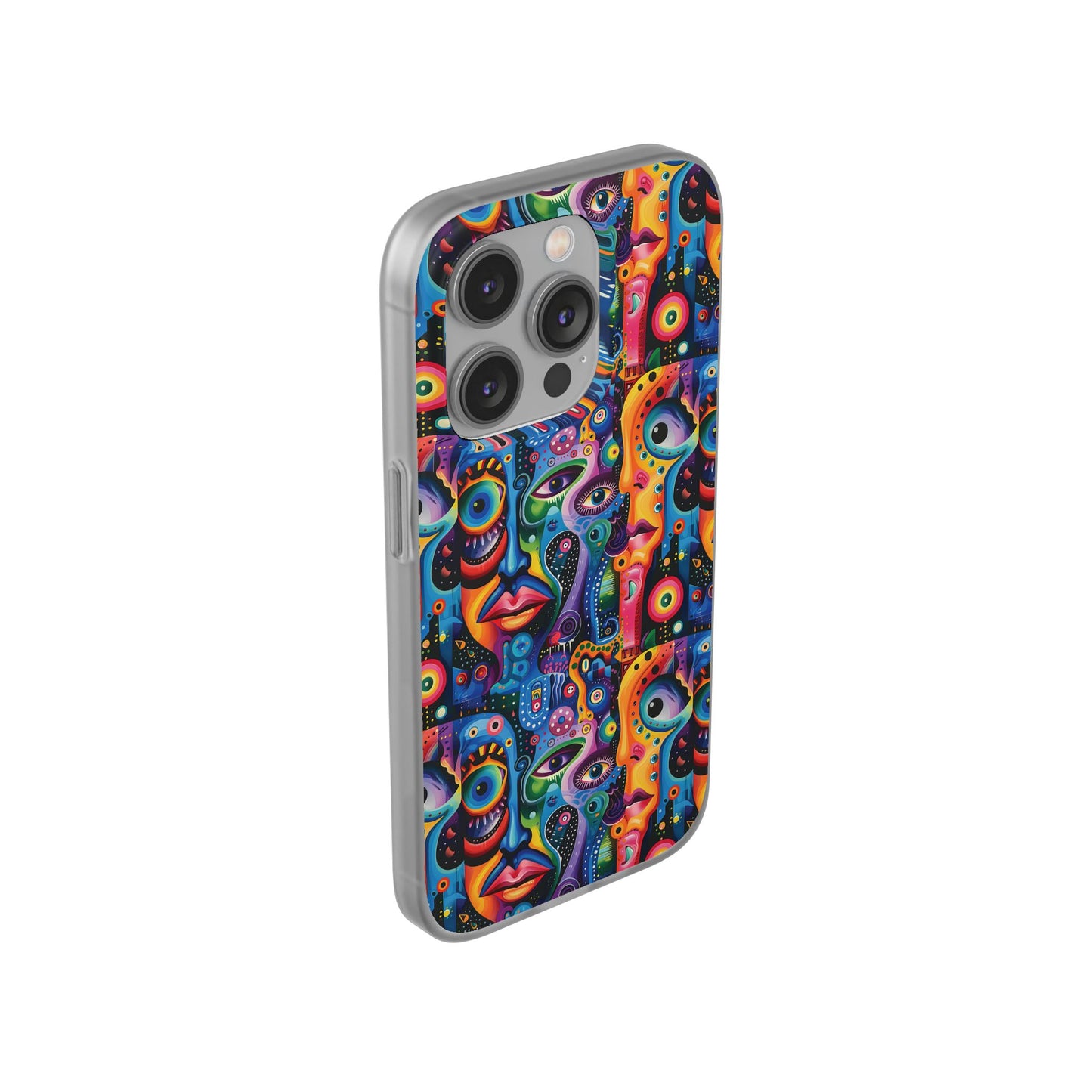 Psychedelic Visions Flexi iPhone and Samsung Case - Colorful Abstract Design.
