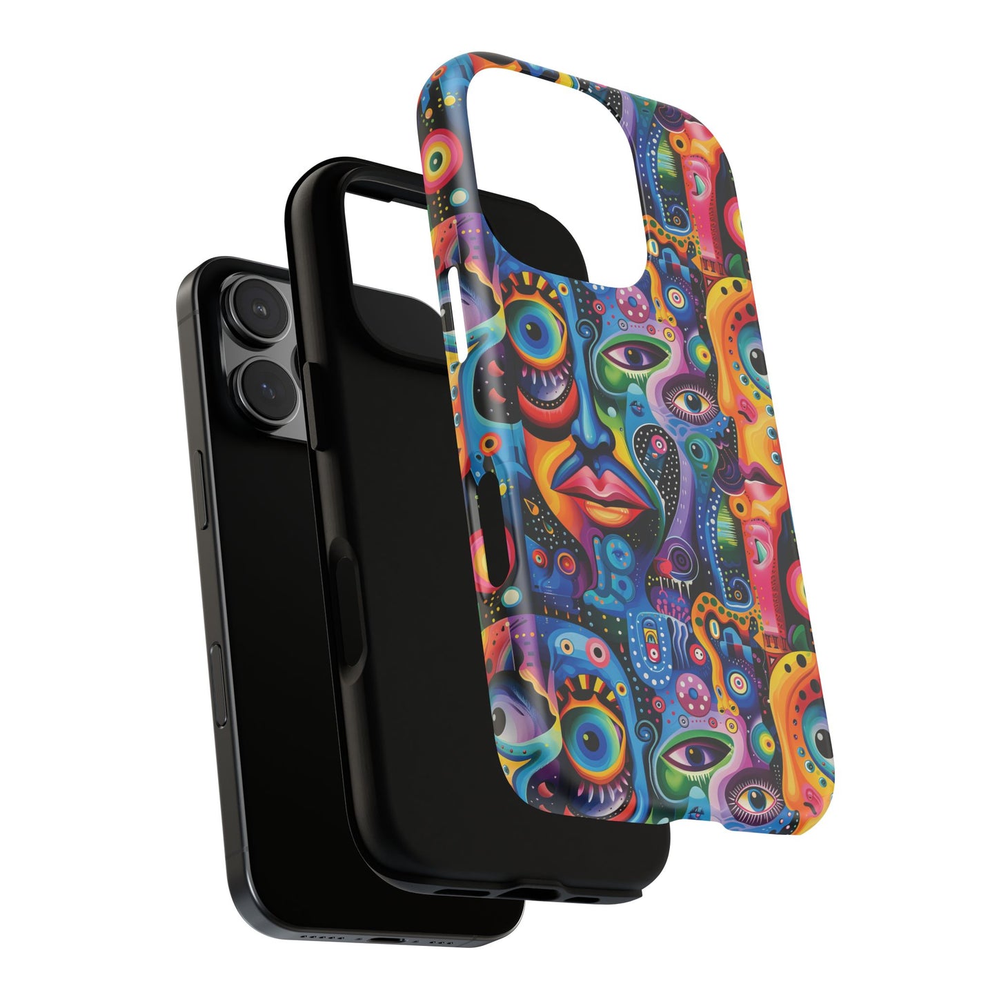 Psychedelic Visions Colorful Art iPhone Case - Tough Cases with Vibrant Abstract Design