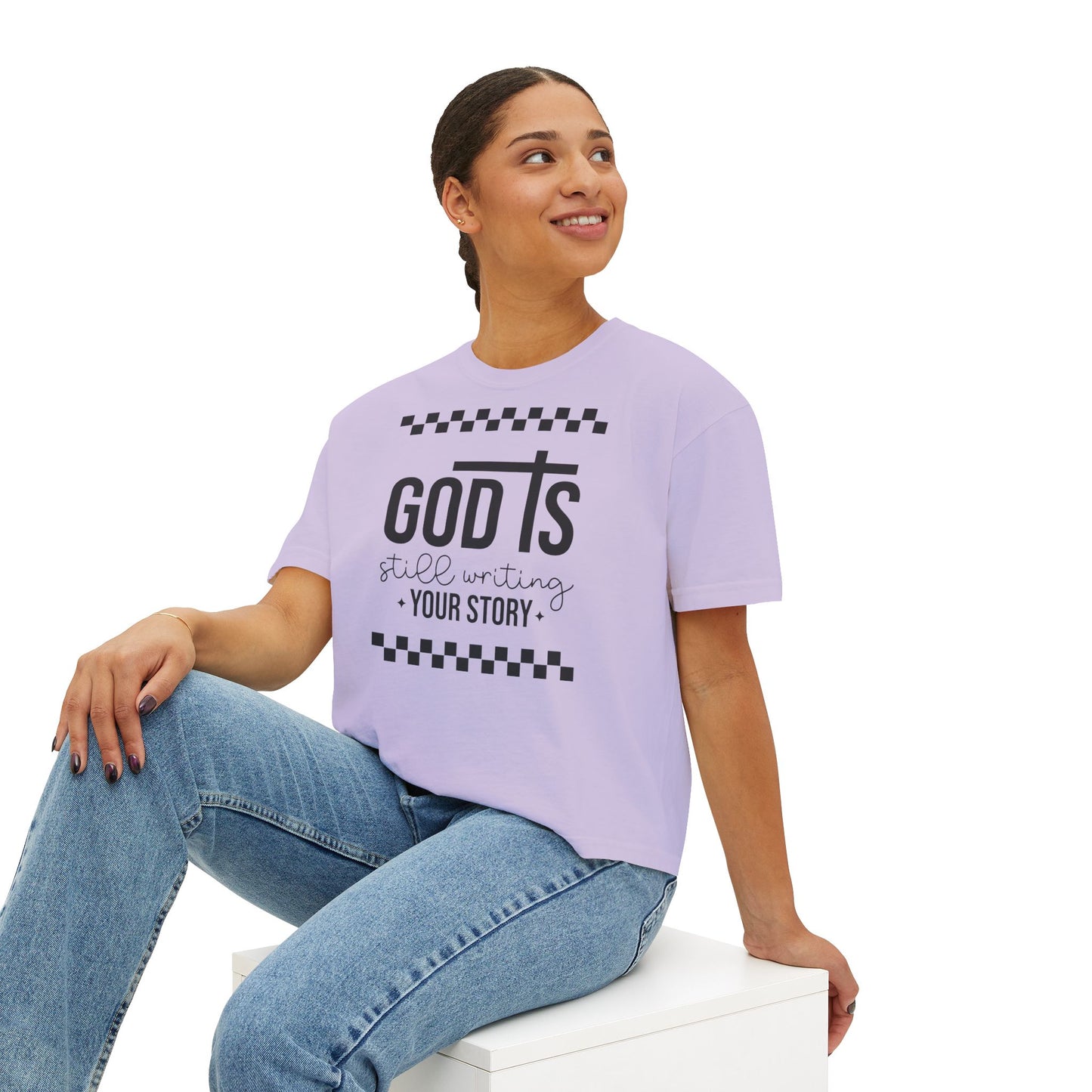 GOD is Still Writing My Story Women's Comfort Colors Boxy Tee