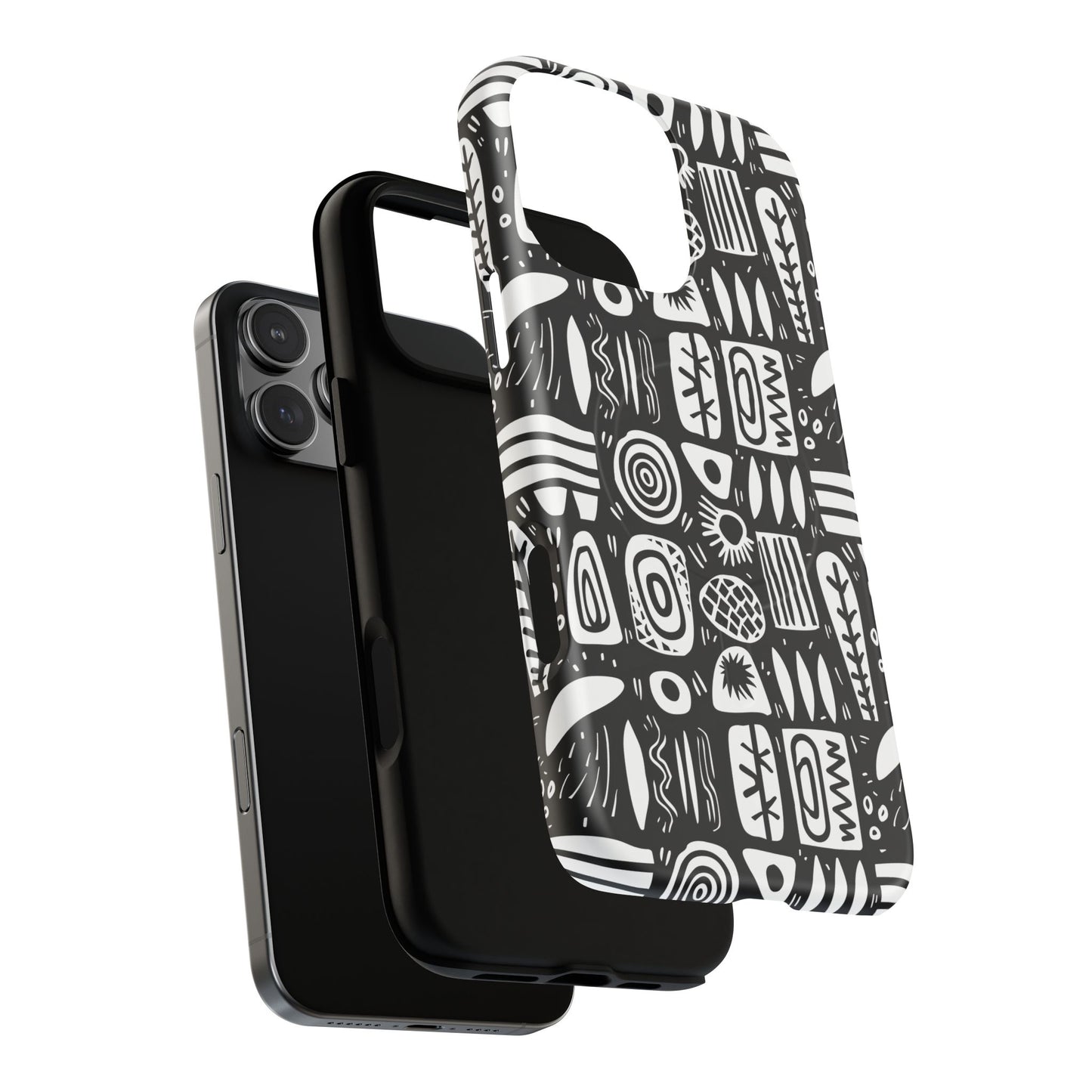 Modern Abstract Geometric Tough Magnetic Phone Case, Durable Phone Accessory, Gift for Him or Her, Artistic Design, Modern Decor