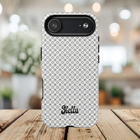 Personalized Geometric Phone Case, Stylish Tough Magnetic Cases, Unique Protection, Trendy Gift for Tech Lovers, Modern Mobile Accessory