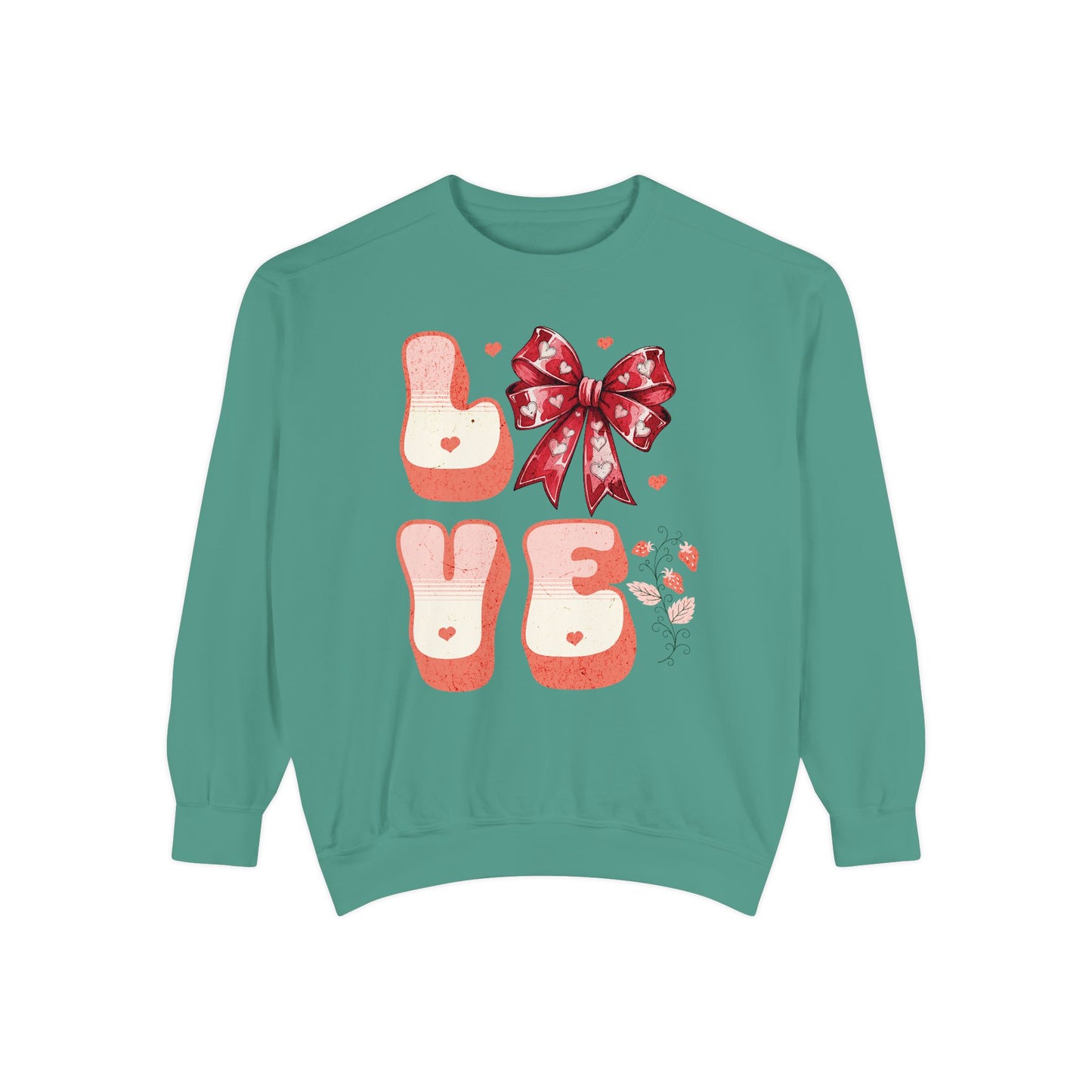 LOVE  Coquette Unisex Comfort Colors Garment-Dyed Sweatshirt