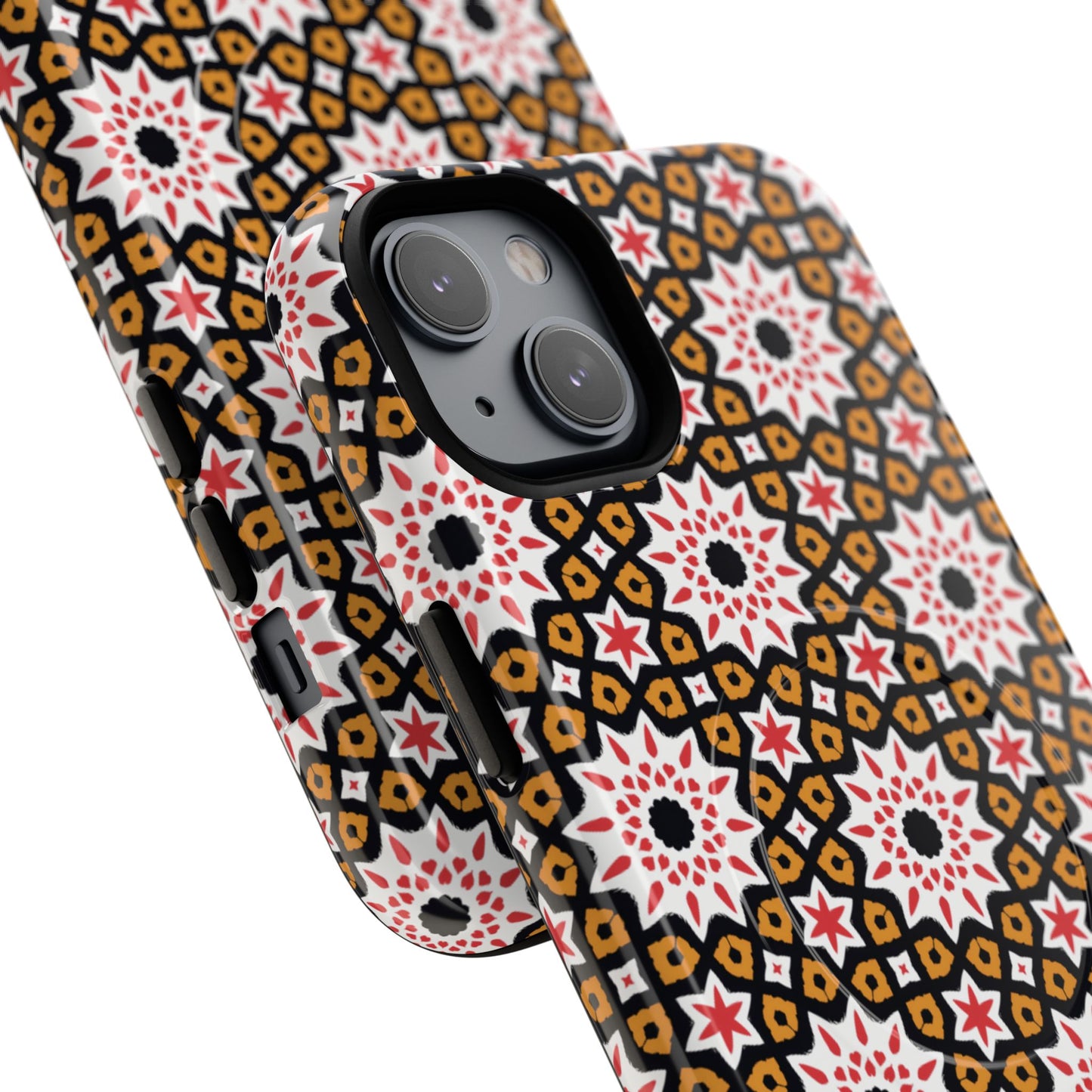 Bohemian Patterned Tough Magnetic Cases, Unique Phone Protection, Stylish Phone Cover, Gift for Trendsetters, Vibrant Designs