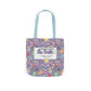 Personalized Purple Doodle Daydream Composition Book Inspired Canvas Tote Bag with Colorful Straps, Cute School Bag, Eco-Friendly Tote, Back to School Shopping Bag, Teacher Gift Idea