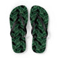 Black Tropical Bliss Flip Flops