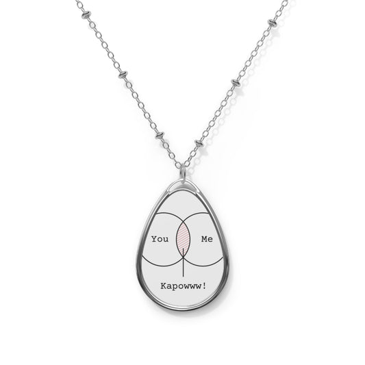 Oval Necklace — "You" & "Me" Romantic Pendant