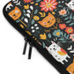 Whimsical Feline Garden Laptop Sleeve