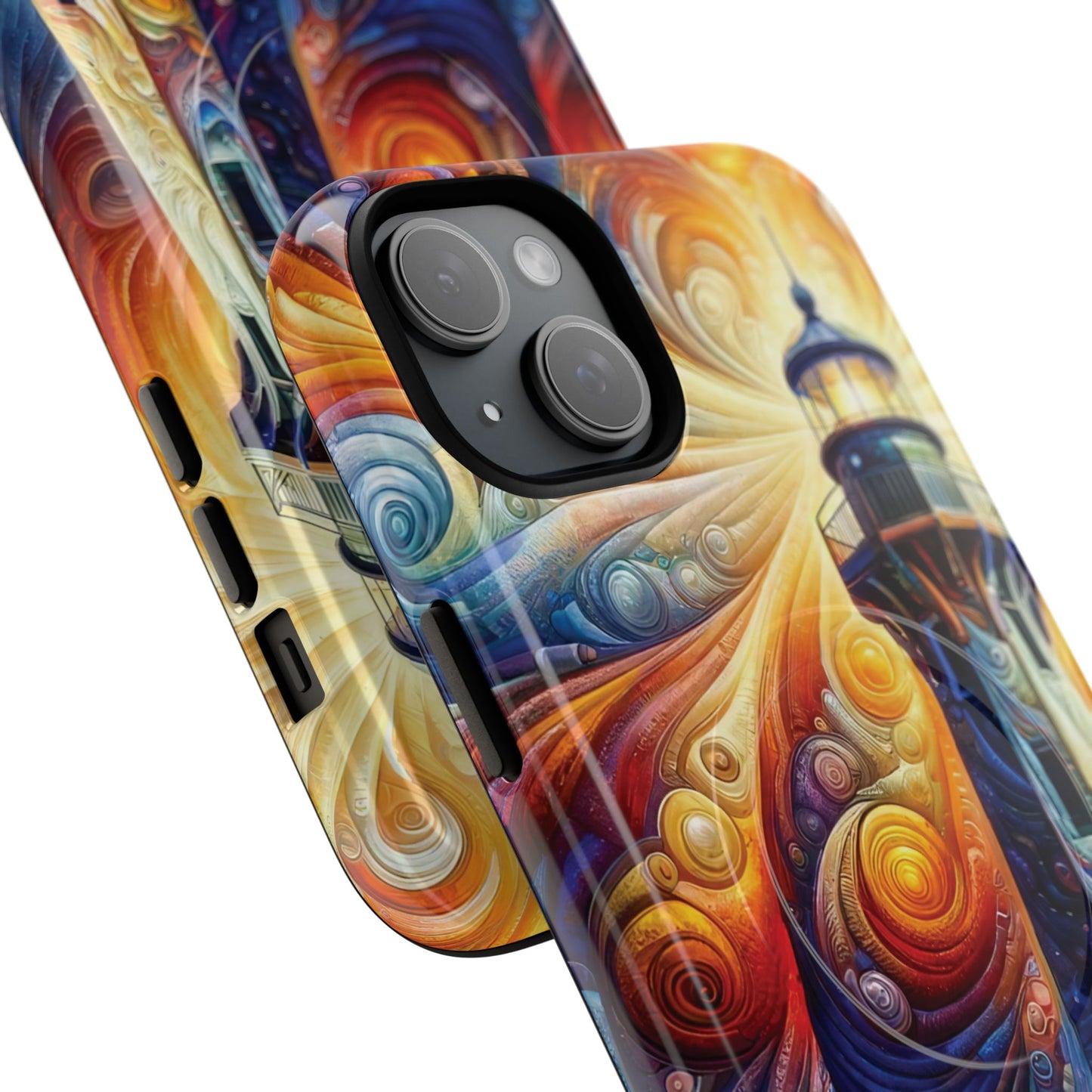 Vibrant Lighthouse Magnetic iPhone Case, Durable Protection for Everyday Adventure, Gift for Nature Lovers, Colorful iPhone Cover