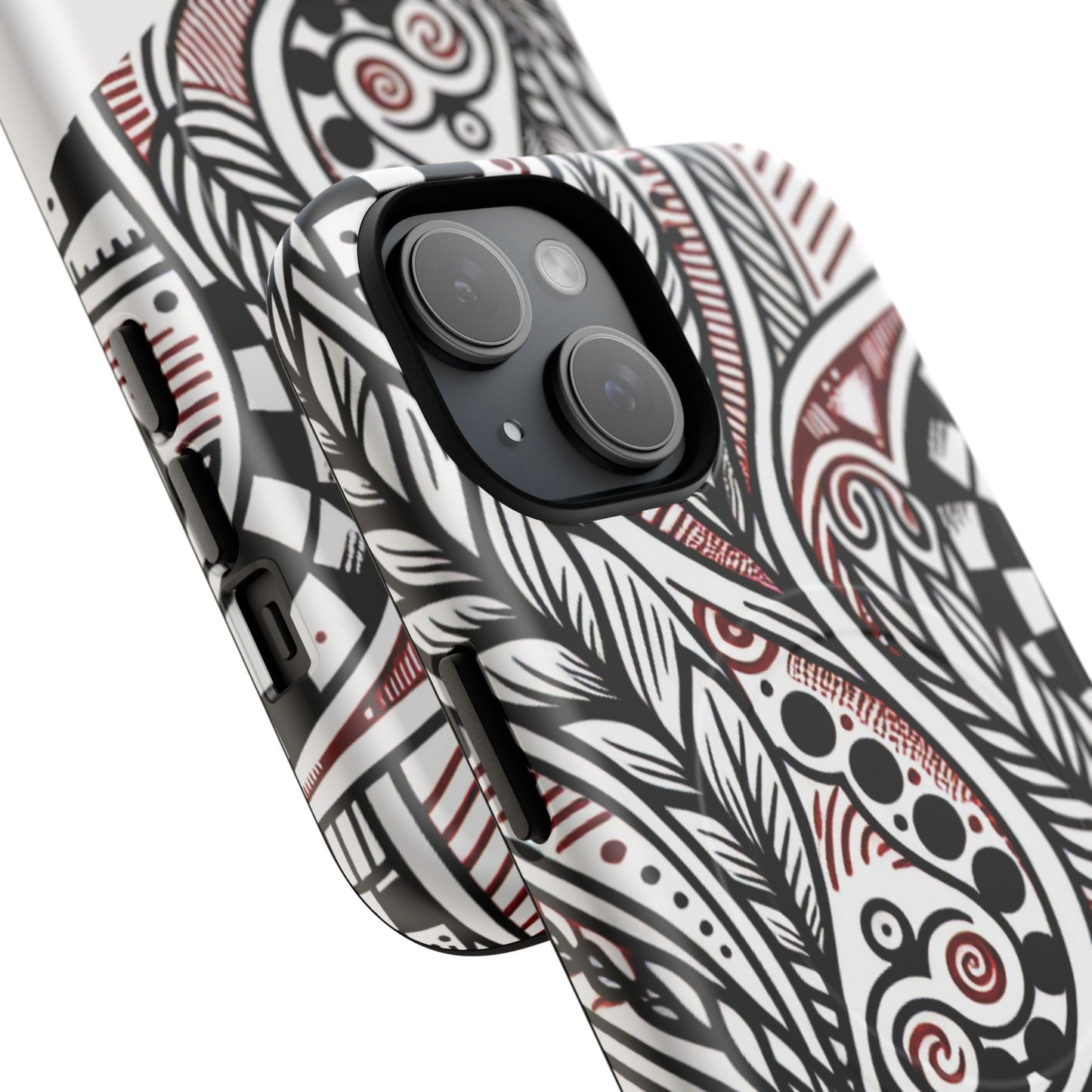 InkWhirl Fusion Stylish Tough Magnetic iPhone Case,  Unique Design, Gift for Him/Her, Trendy Accessory, Artist Collaboration, Durable Protection,Magsafe iPhone case