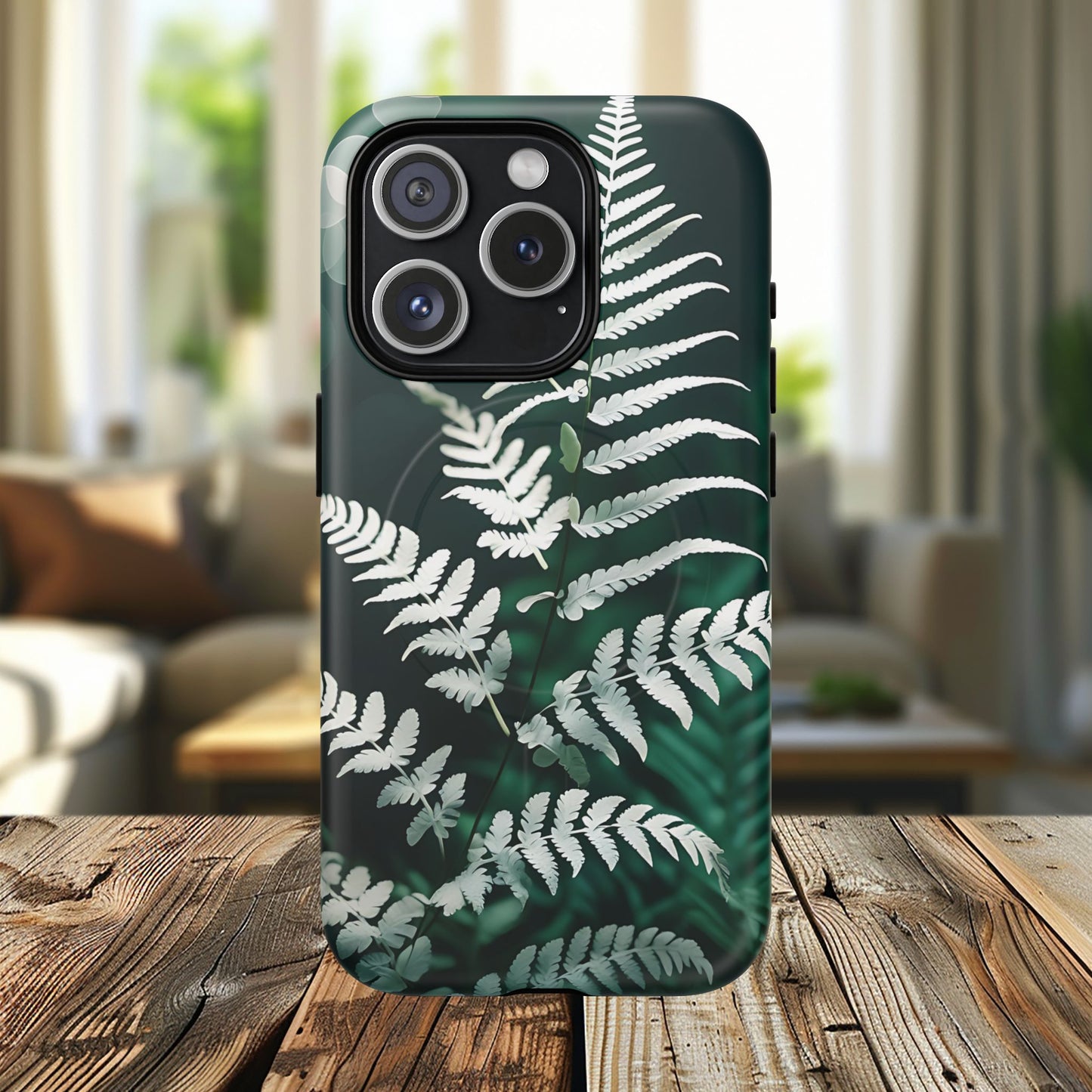 Elegant Fern Design Phone Case, Tough iPhone Cover, Nature Lover Gift, Botanical Phone Protector, Eco-Friendly Accessory