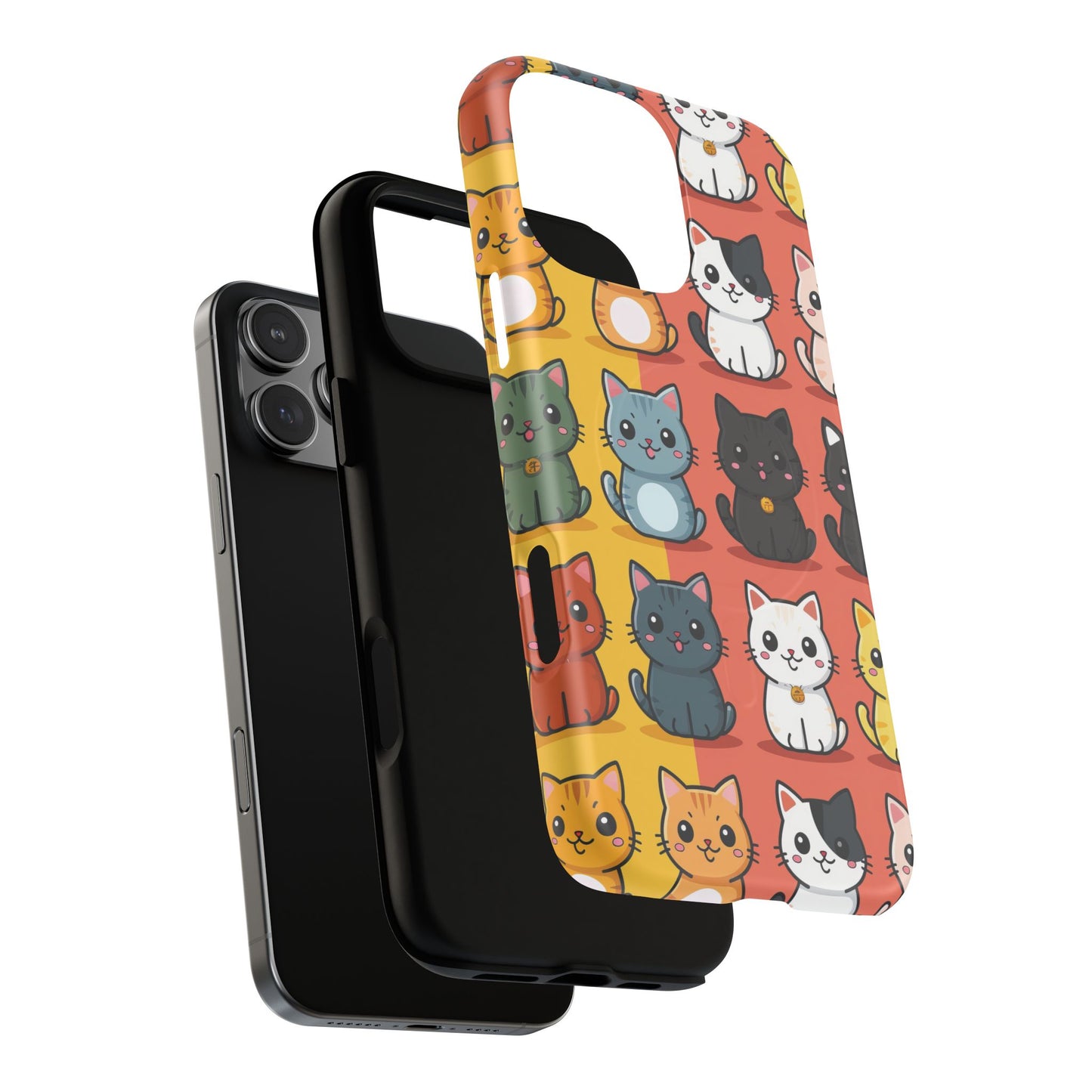 Cute Cat Magnetic Phone Cases for Pet Lovers, Durable Cases, Animal Design, Fun Gift, Unique Accessories