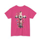 Faith and Floral Cross Unisex Heavy Cotton Tee