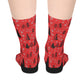 Winter Wonderland Red Mid-Length Socks