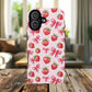 Strawberry Blush Coquette Magnetic Tough iPhone Cases - Funky Fruit Cases, Floral iPhone Cover, Trendy Gifts, iPhone Accessories, Strawberry Lover