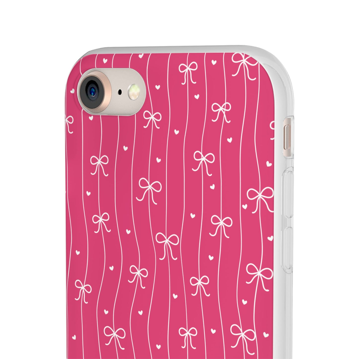 Personalized Pink Bow Coquette Slim Flexi iPhone and Samsung Cases — Custom Name or Affirmation