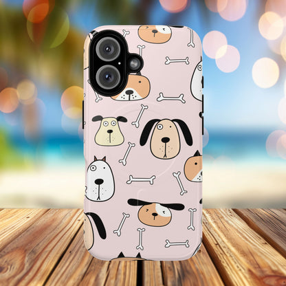 Cute Dog iPhone Case, Tough Magnetic Cases for Pet Lovers, Dog-Themed Accessories, Gift for Dog Owners, Unique iPhone Cover