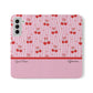 Personalized Cherry Blossom Dreams Flip iPhone and Samsung Cases — Wallet Folio with Name & Affirmation.