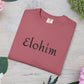Embroidery 'ELOHIM, GENESIS 1:1' - Faith-Based Unisex Garment-Dyed Comfort Colors T-shirt, Faith Gift Tee, Religious Tee, Embroidery Tee.