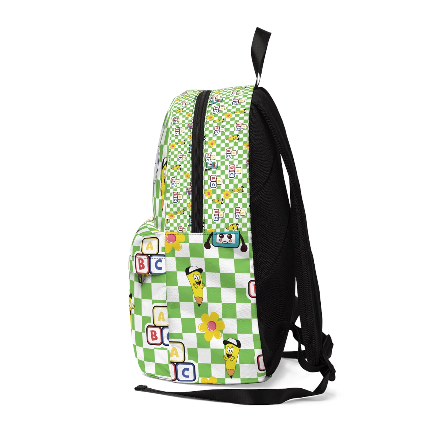 Personalized Green SchoolYard Chic Composition Book Inspired Colorful Kids' Backpack, School Bag, Fun Pattern Backpack, Cute Child's Rucksack, Composition Backpack, Unique School Supplies