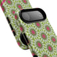 Personalized Meadow Mandala Bloom Vibrant Flower  — Green & Pink Geometric Daisy Design