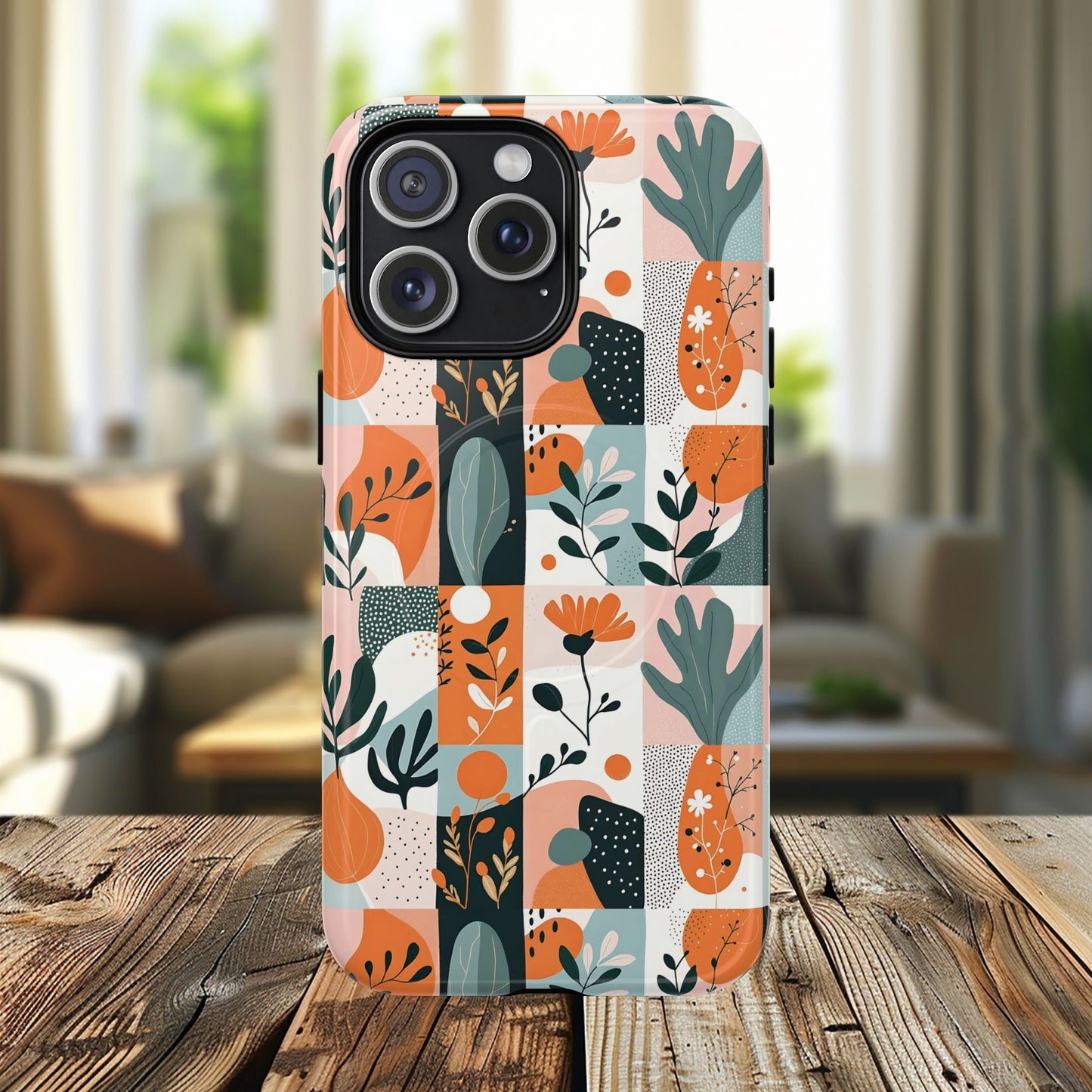 Botanical Bliss Tough Magnetic Phone Case, Durable Phone Cover, Gift for Her, Stylish Tech Accessory, Fall Vibes, Trendy Mobile Case
