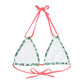 White Tropical Bliss Strappy Triangle Bikini Top (AOP)- (PY)