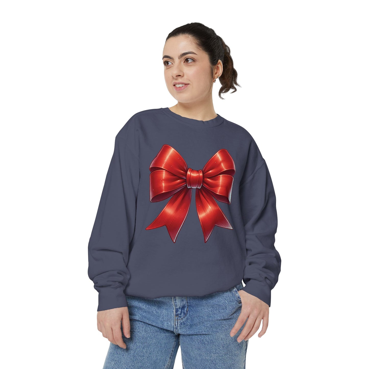 Bow Charm Valentines Unisex Comfort Colors Garment-Dyed Sweatshirt