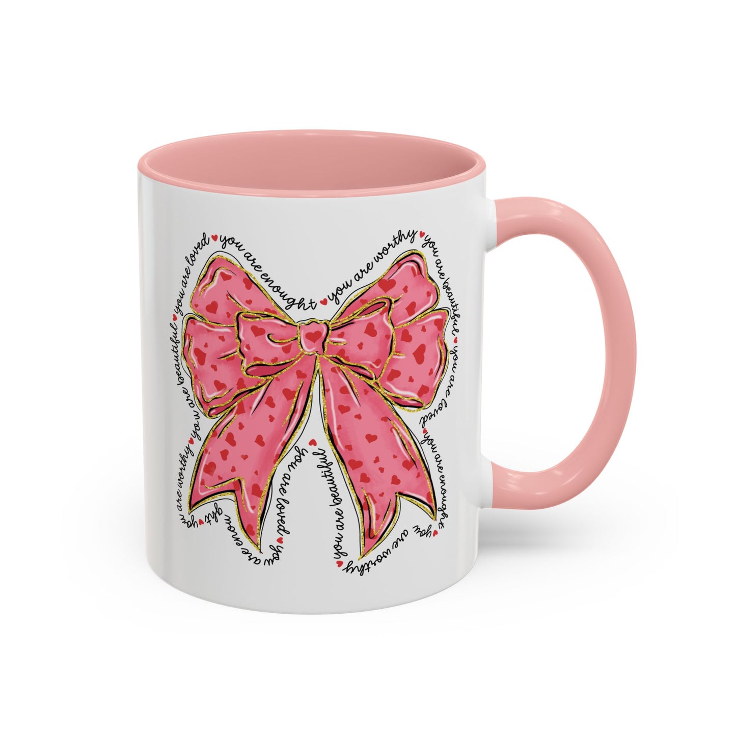 Affirmation Bow Accent Coffee Mug (11oz).