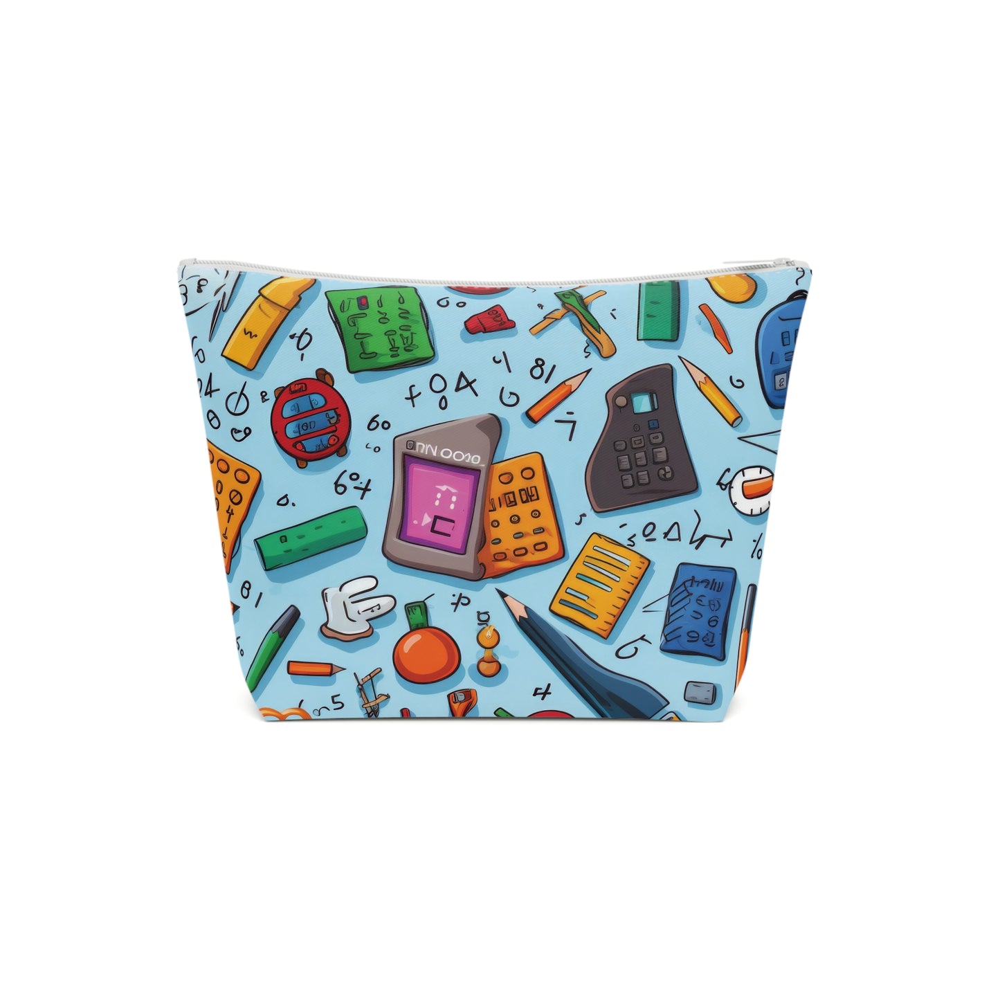 Blue Academic Adventures Cotton Cosmetic Bag