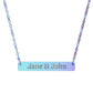 Engraved Horizontal Bar Necklace — Personalized Name Bar Necklace (Custom Name)