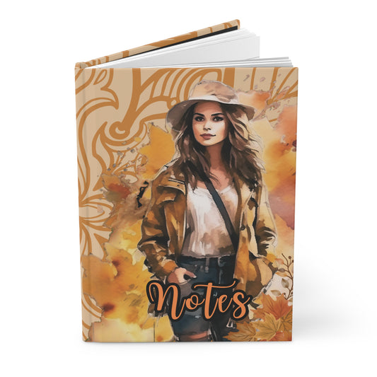 Stylish Hardcover Journal for Notes & Inspiration, Floral Journal, Gift for Writers, Travel Diary, Fall Aesthetic, Live with Purpose.