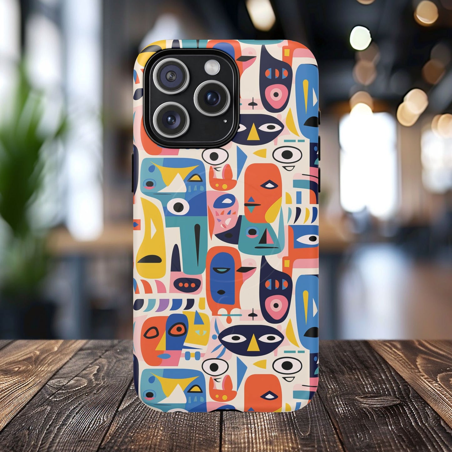 Vibrant Phone Case,  Magnetic iPhone Cover, Colorful Abstract Protection, Trendy Gift, Unique Tech Accessory, Art Phone Case