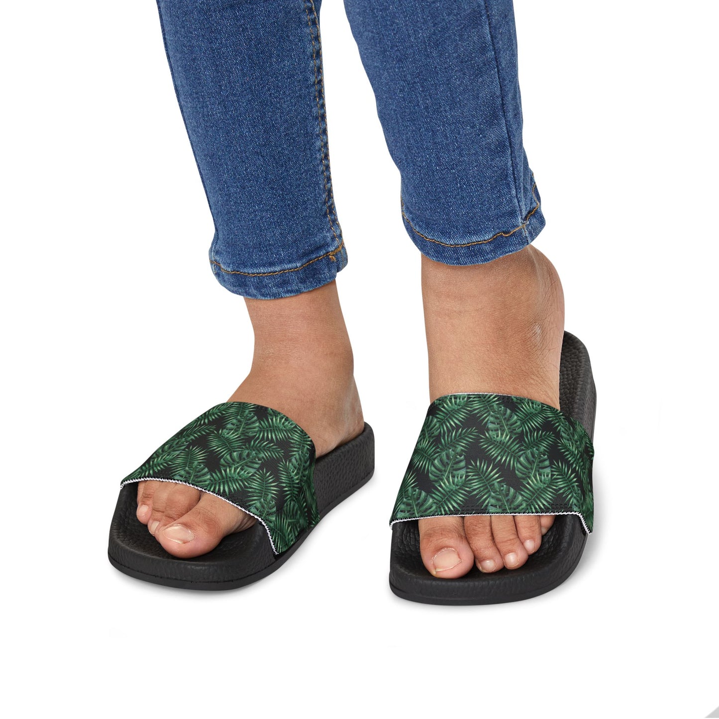 Tropical Bliss Black Youth Removable-Strap Sandals