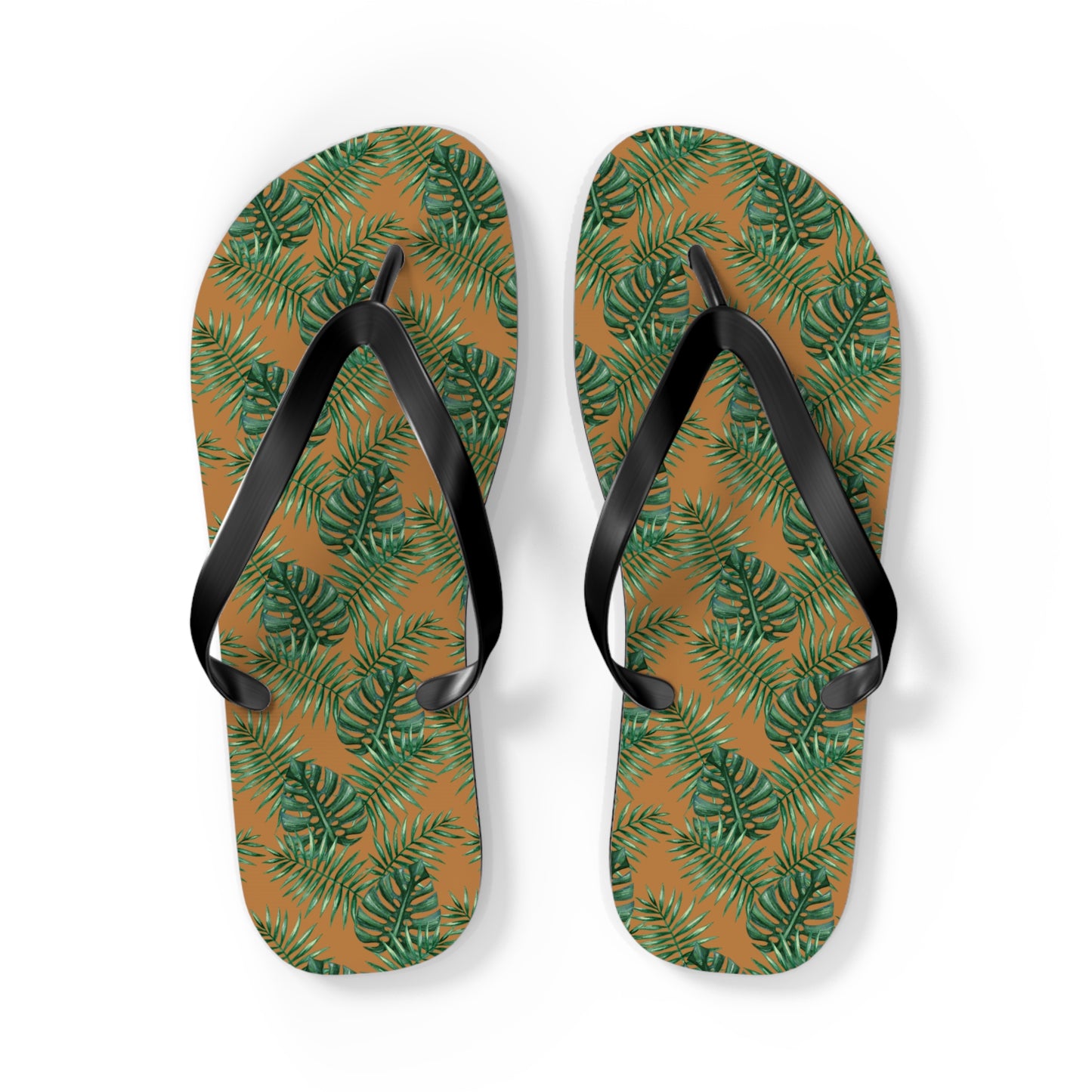 Brown Tropical Bliss Flip Flops