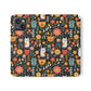 Whimsical Feline Garden iPhone and Samsung Flip Cases