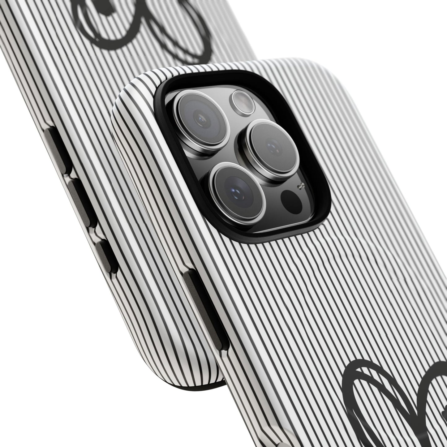 Tough Magnetic Phone Case with Heart & Cross Design, Durable Phone Cover, Unique Gift for Her, Stylish Accessory, Everyday Use